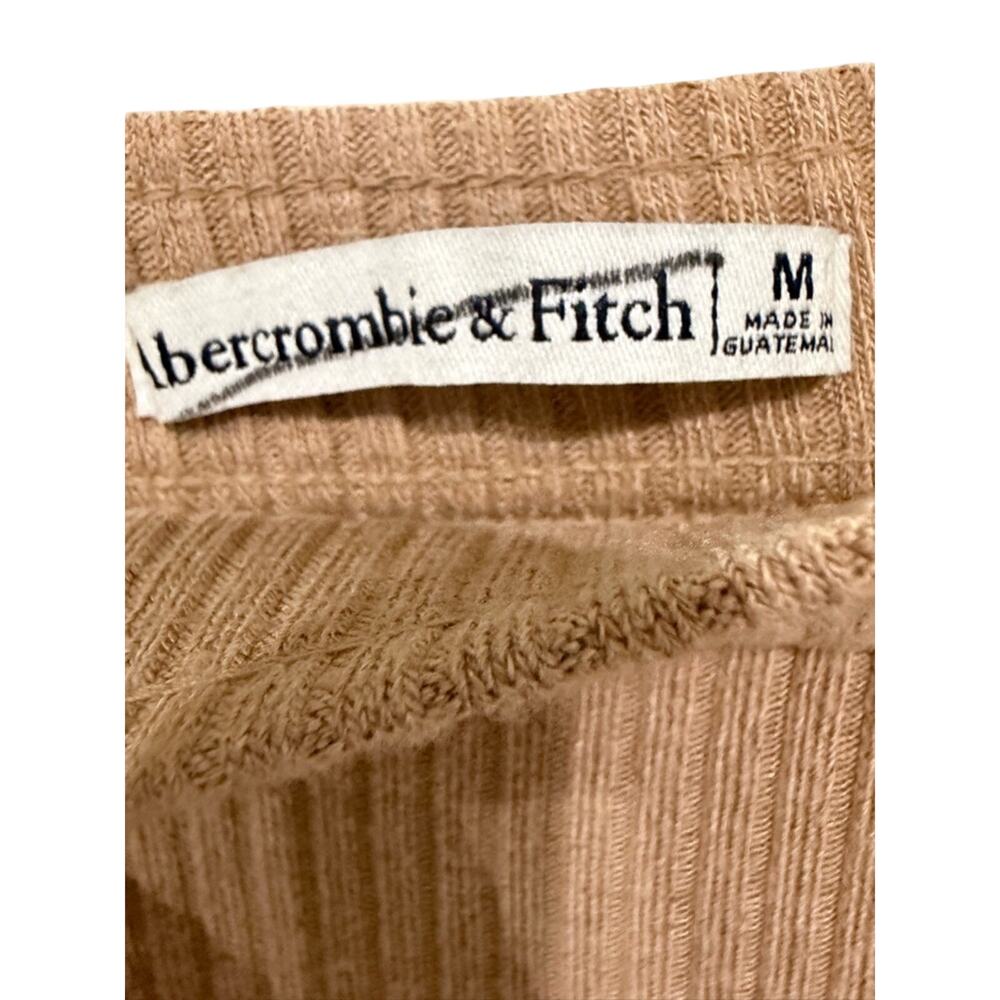 Abercrombie & Fitch Ribbed Midi Skirt in Camel | Size M - Picture 4 of 5